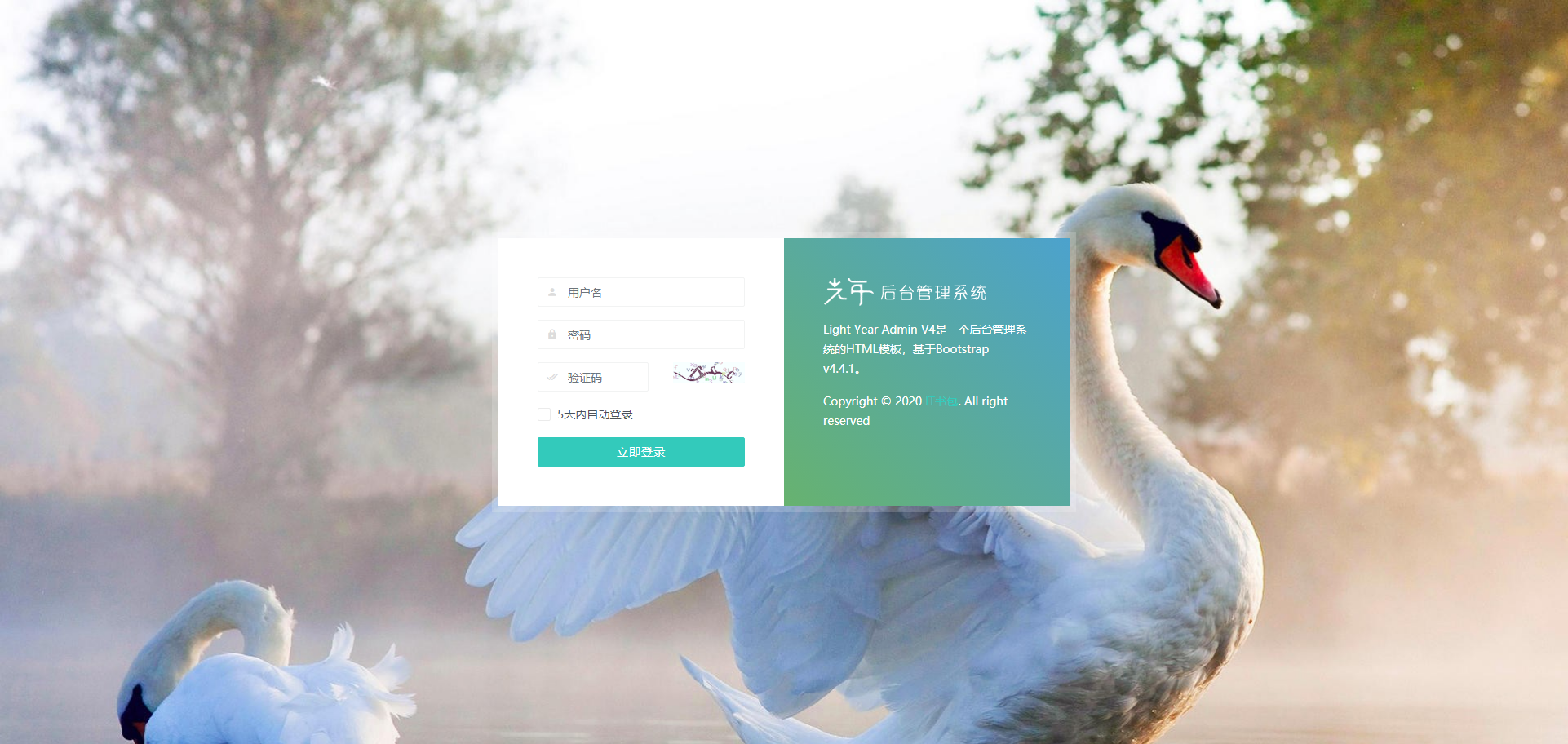 Light Year Admin后台模板 v4 iframe版本 基于Bootstrap 4.4.1