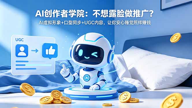 插图1–AI创作者学院:不想露脸做推广?AI虚拟形象+口型同步+UGC内容,让你安心睡觉照样赚钱–免费资源分享站