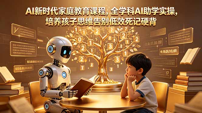 插图1–AI新时代家庭教育课程,全学科AI助学实操,培养孩子思维告别低效死记硬背–免费资源分享站