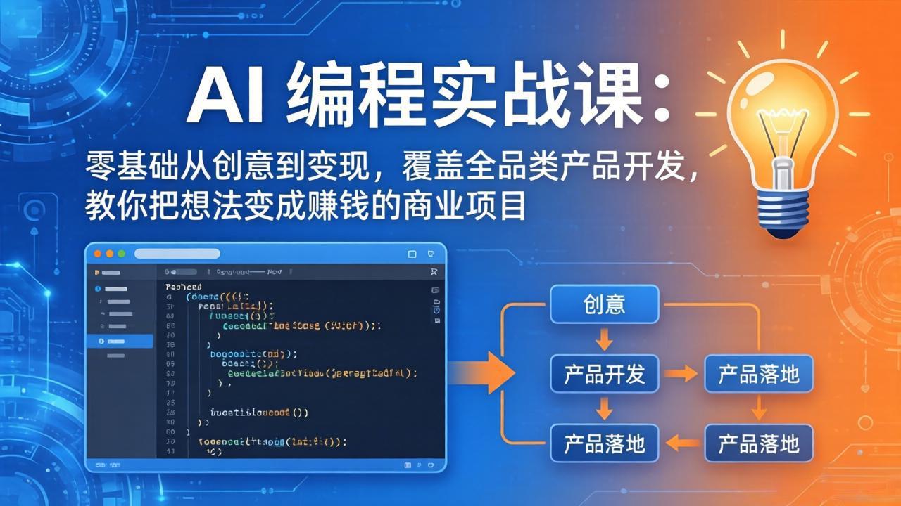 插图1–AI编程实战课-第三期-5月19更新:零基础从创意到变现,覆盖全品类产品开发,把想法变成赚钱项目–免费资源分享站