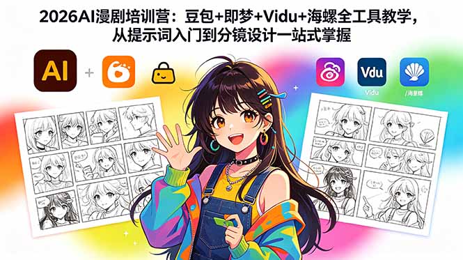 插图1–2026AI漫剧培训营:豆包+即梦+Vidu+海螺全工具教学,从提示词入门到分镜设计一站式掌握–免费资源分享站