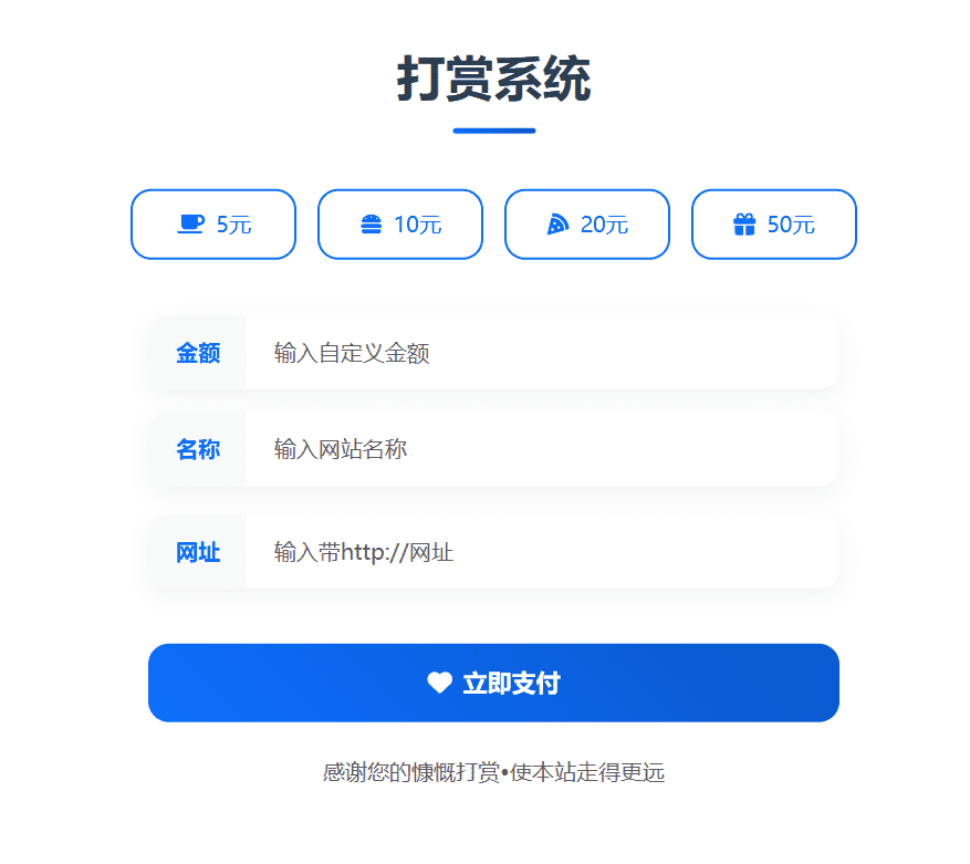 打赏排行榜源码 WordPress打赏源码